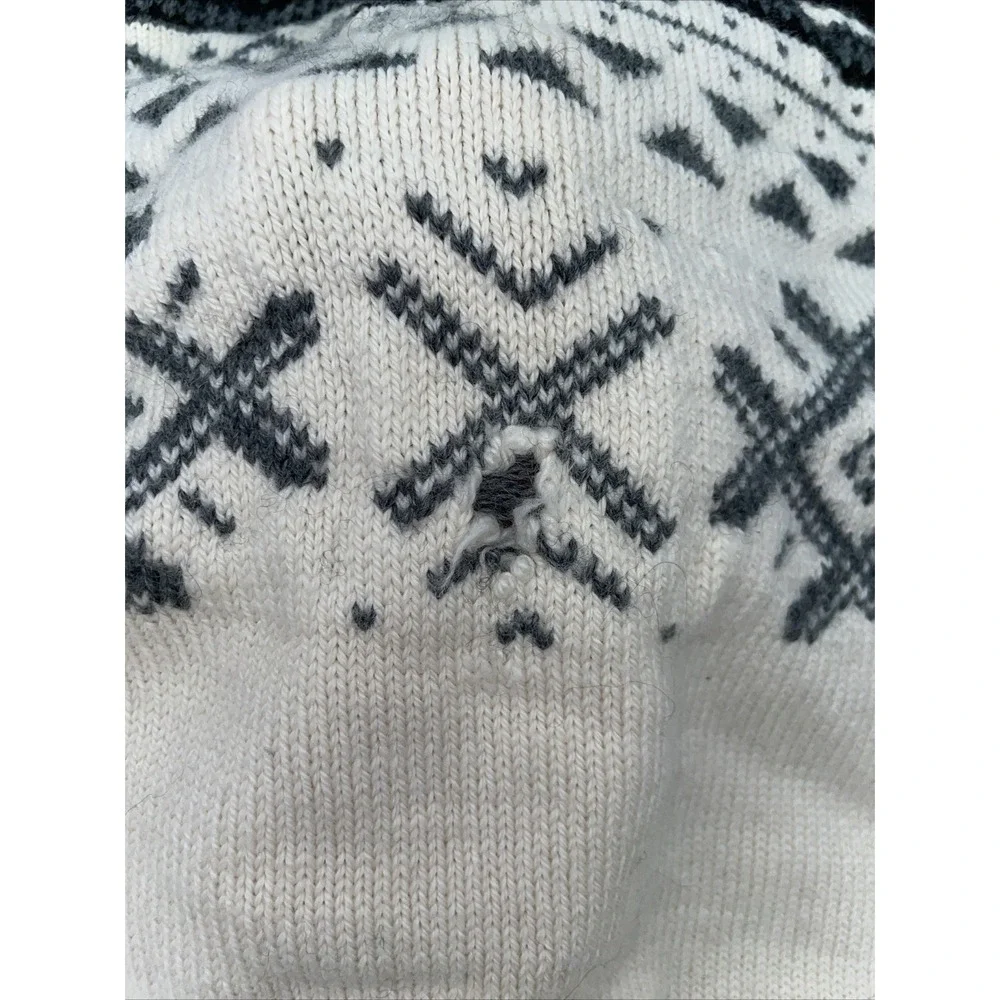 Vintage Dale Of Norway Wool Sweater Large 1/4 Zip Fair Isle Nordic-DAMAGED